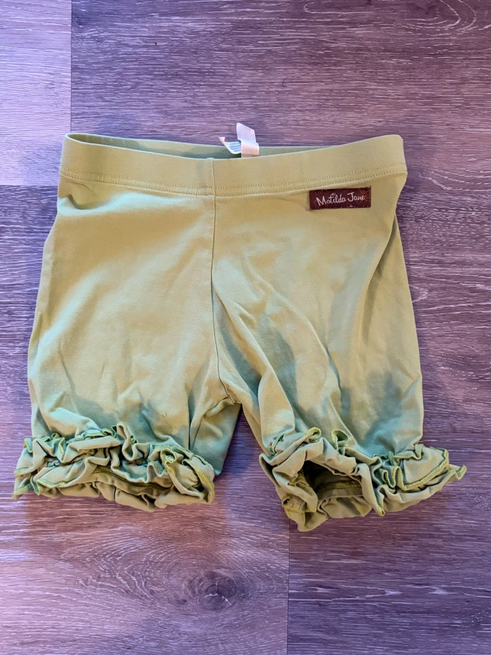 Matilda Jane Light Green Ruffle Trim Knit Shorts